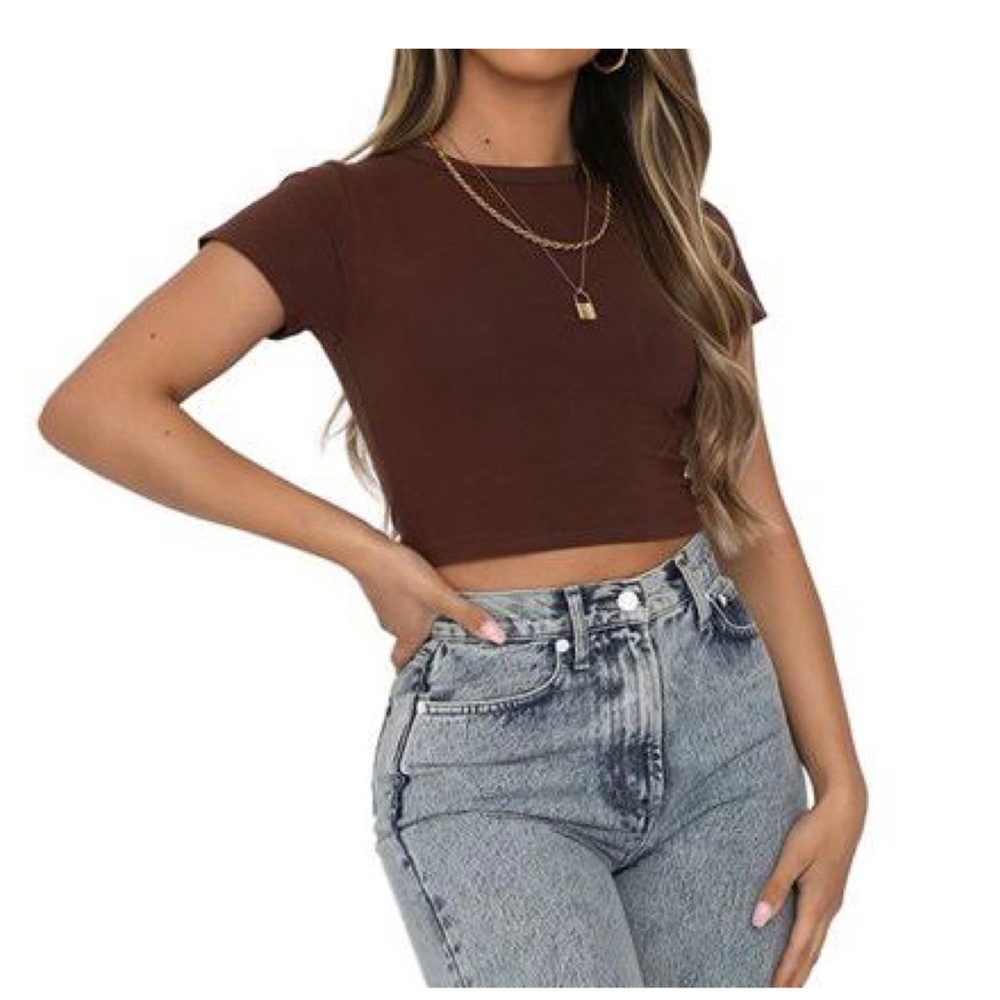 Brown Crop Top